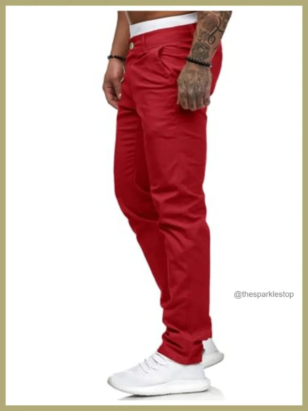 Men's Slim Fit Stretch Chino Pants Wrinkle-Free Flat-Front 98% Cotton 2% Spandex